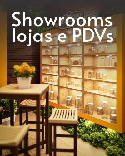Projetos de Showrooms, lojas e PDVs